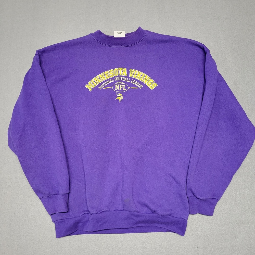 Vintage‎ Minnesota Vikings NFL Loco Athletic Sweatshirt XL Purple